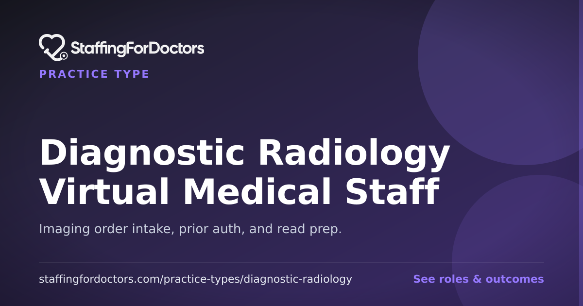 Virtual Assistant Radiology Diagnostic Radiology Virtual Medical Assistant